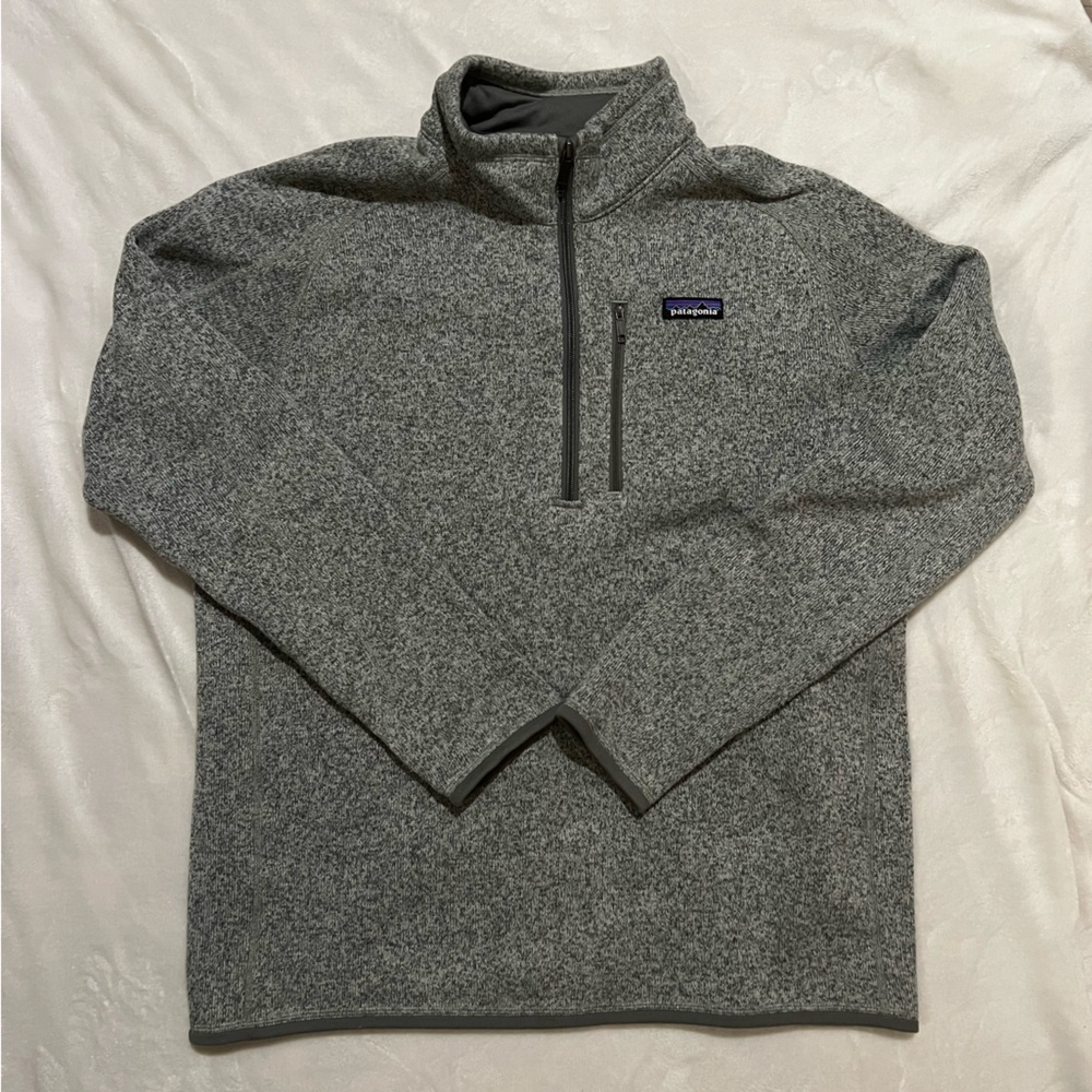 *SOLD* Patagonia Men's Better Sweater Pullover Gray, 1/4 Zip, Size Large